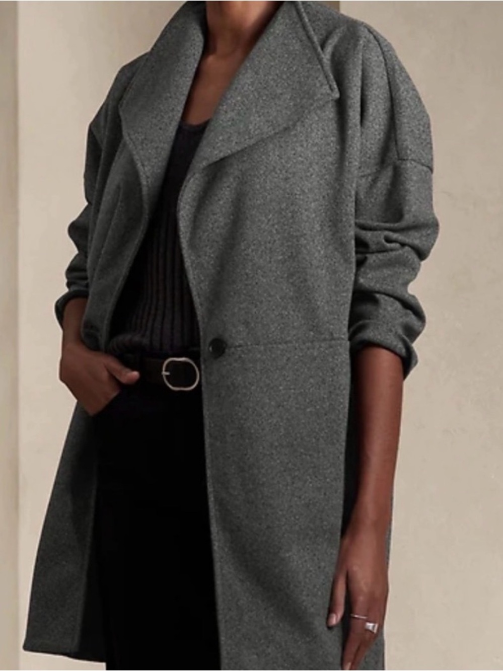 Banana Republic Herringbone Cocoon Jacket/ Coat Large